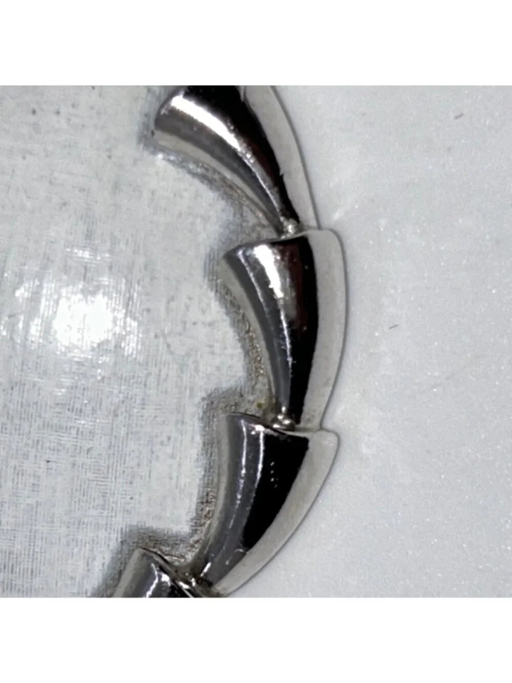 Vintage Puccini Silver-Tone Round Brooch With Textured White Center Statement